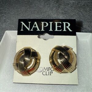 Napier Gold  Clip-On Earrings